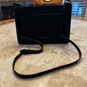 Rebecca Minkoff Black Studded Leather Crossbody Bag Chain Strap